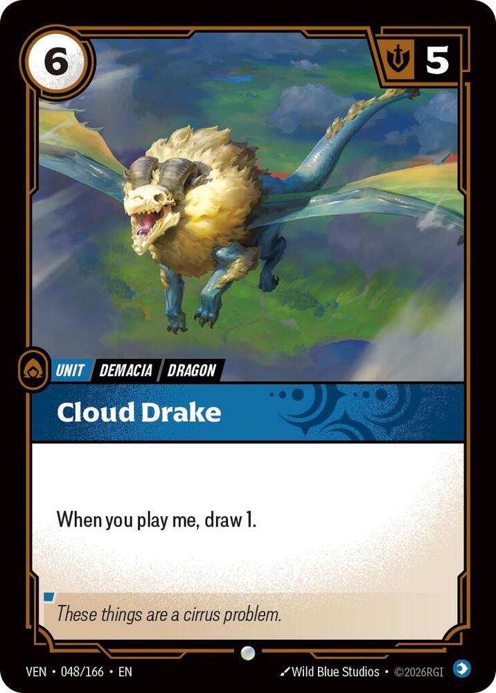 Cloud Drake 048/166 card from Vendetta