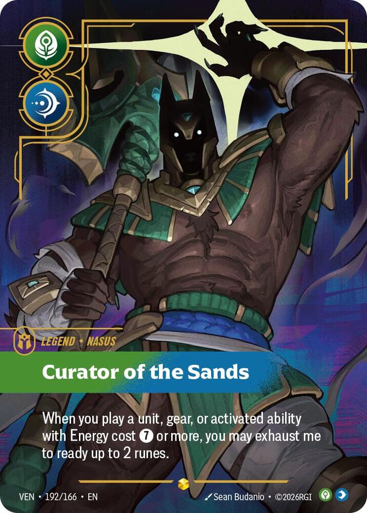 Nasus - Curator of the Sands (Overnumbered) 192/166 card from Vendetta