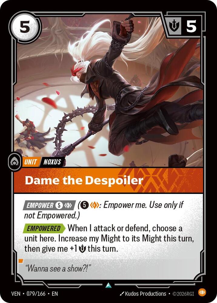 Dame the Despoiler 079/166 card from Vendetta