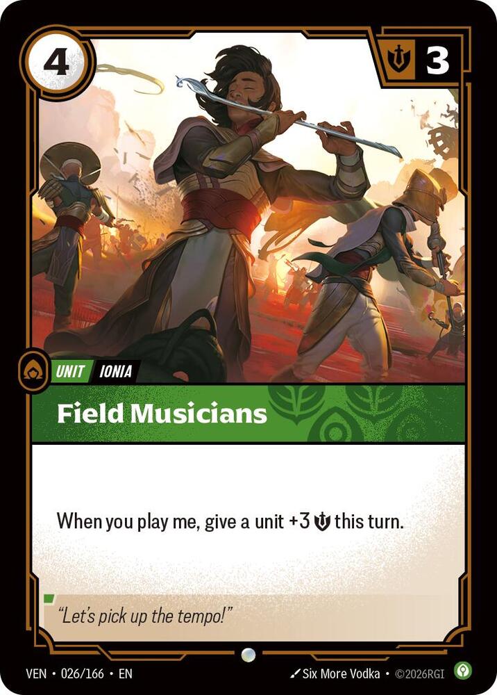 Field Musicians 026/166 card from Vendetta