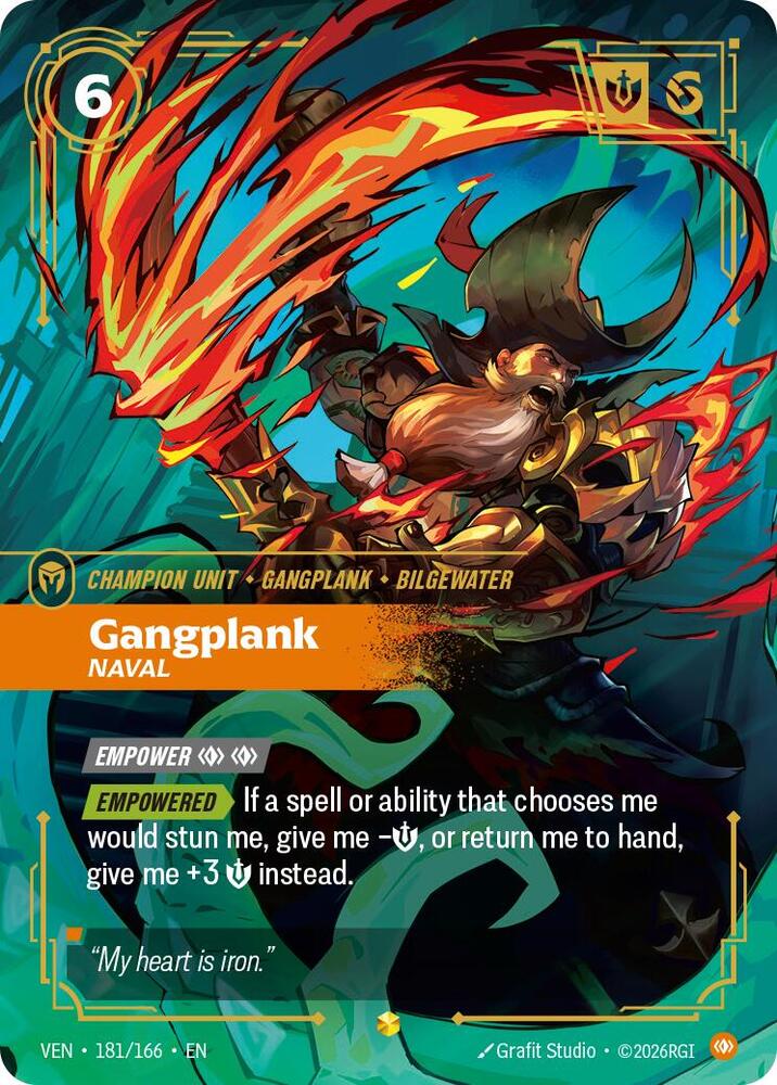 Gangplank, Naval (Overnumbered) 181/166 card from Vendetta