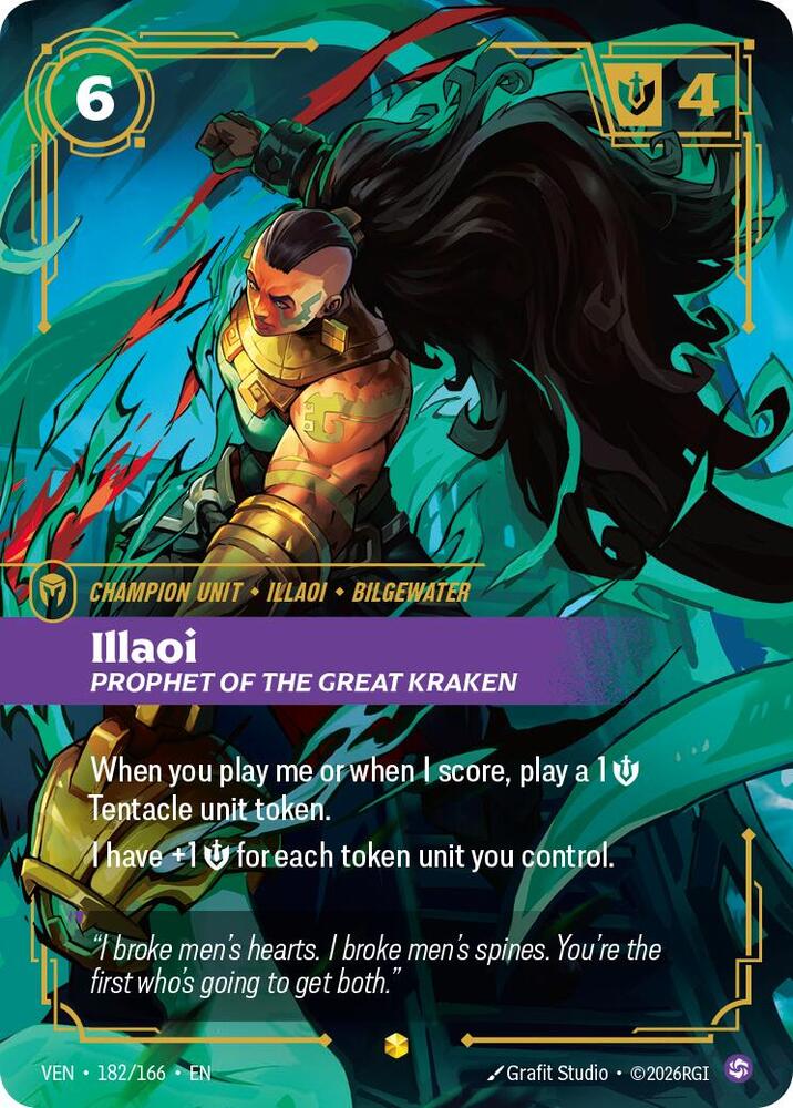 Illaoi, Prophet of the Great Kraken (Overnumbered) 182/166 card from Vendetta