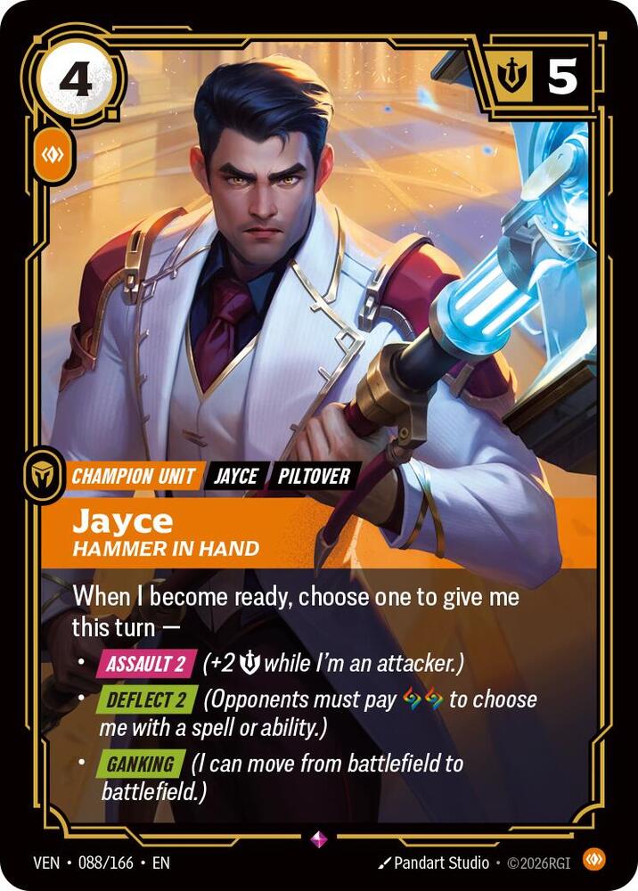 Jayce, Hammer in Hand 088/166 card from Vendetta