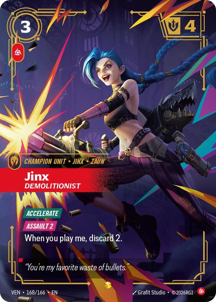 Jinx, Demolitionist (Overnumbered) 168/166 card from Vendetta