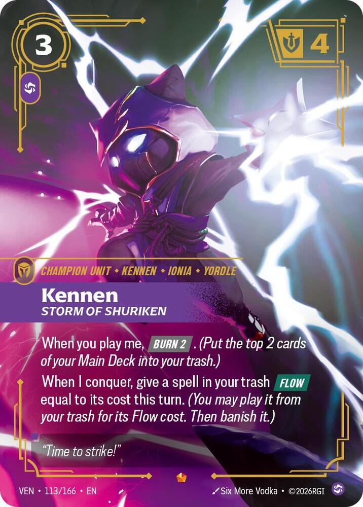 Kennen, Storm of Shuriken 113/166 card from Vendetta