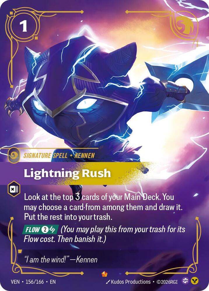 Lightning Rush 156/166 card from Vendetta