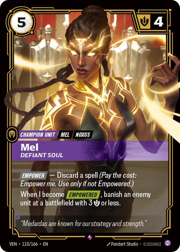 Mel, Defiant Soul 110/166 card from Vendetta