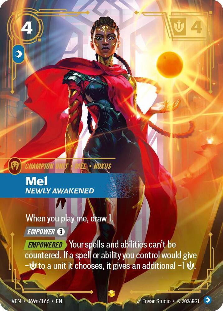 Mel, Newly Awakened (Alternate Art) 069a/166 card from Vendetta