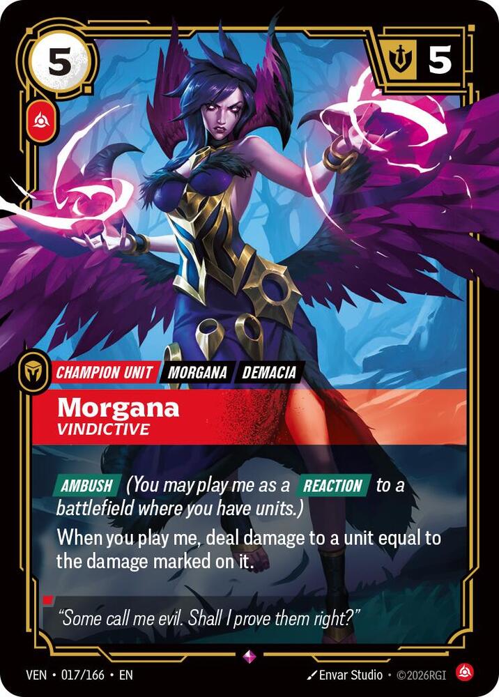 Morgana, Vindictive 017/166 card from Vendetta