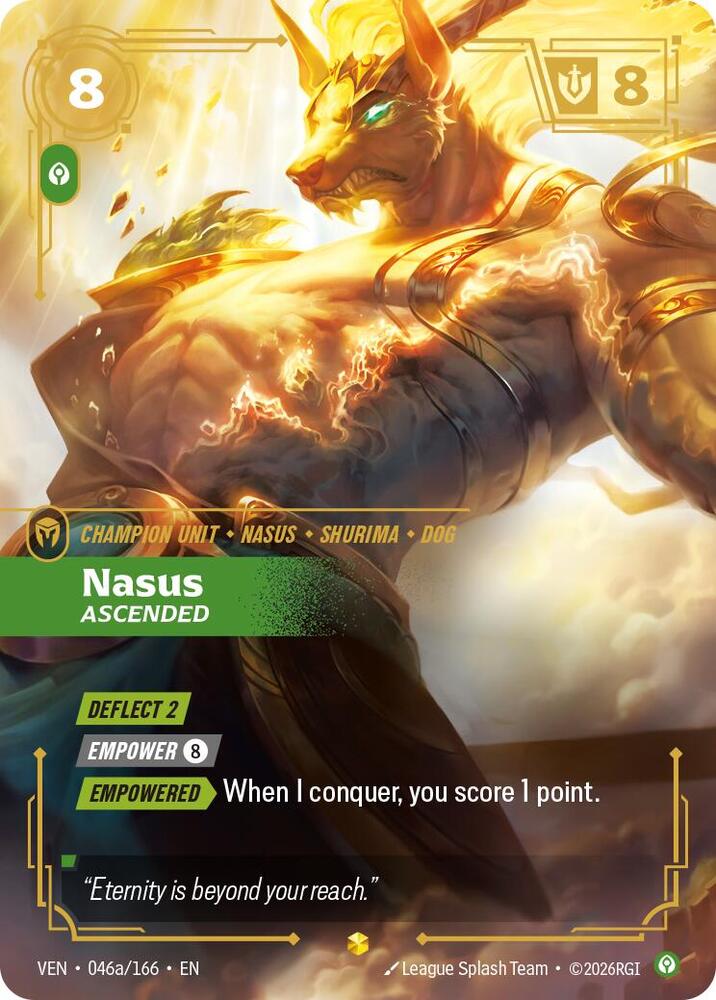 Nasus, Ascended (Alternate Art) 046a/166 card from Vendetta