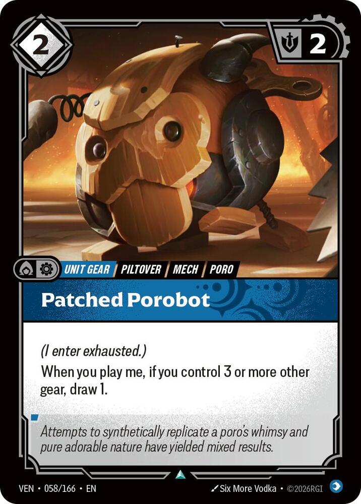 Patched Porobot 058/166 card from Vendetta
