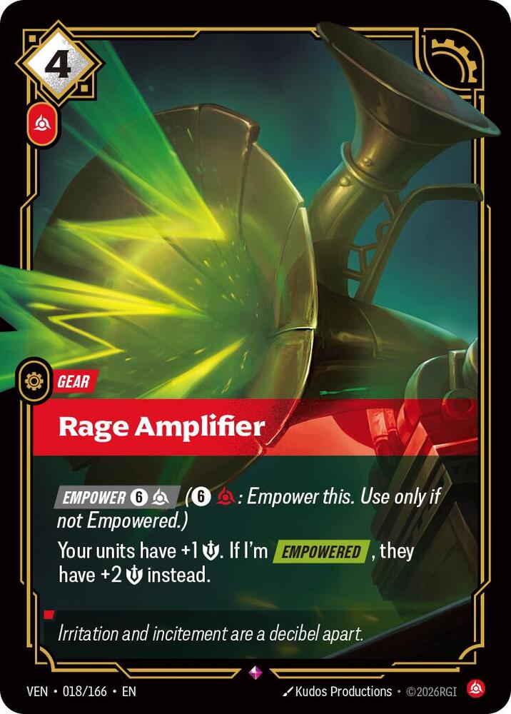 Rage Amplifier 018/166 card from Vendetta