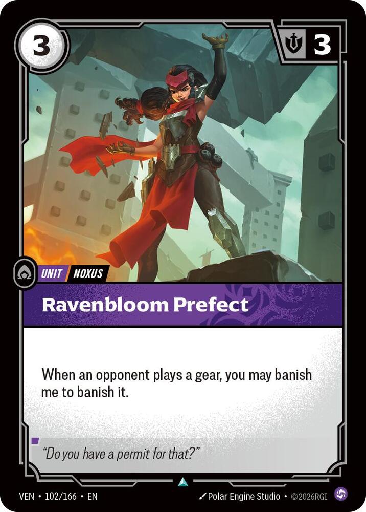 Ravenbloom Prefect 102/166 card from Vendetta