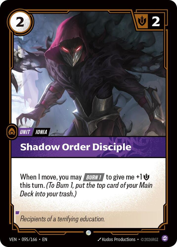 Shadow Order Disciple 095/166 card from Vendetta