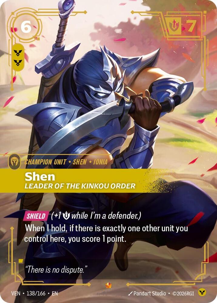 Shen, Leader of the Kinkou Order 138/166 card from Vendetta