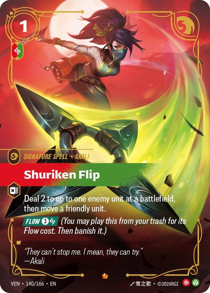 Shuriken Flip 140/166 card from Vendetta