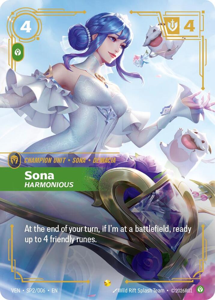 Sona, Harmonious SP2/006 card from Vendetta