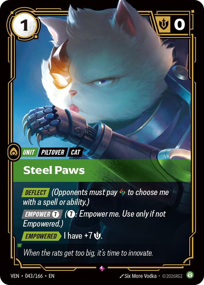 Steel Paws 043/166 card from Vendetta