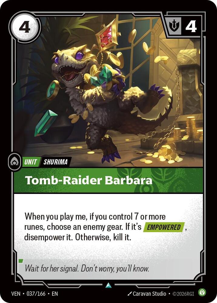 Tomb-Raider Barbara 037/166 card from Vendetta