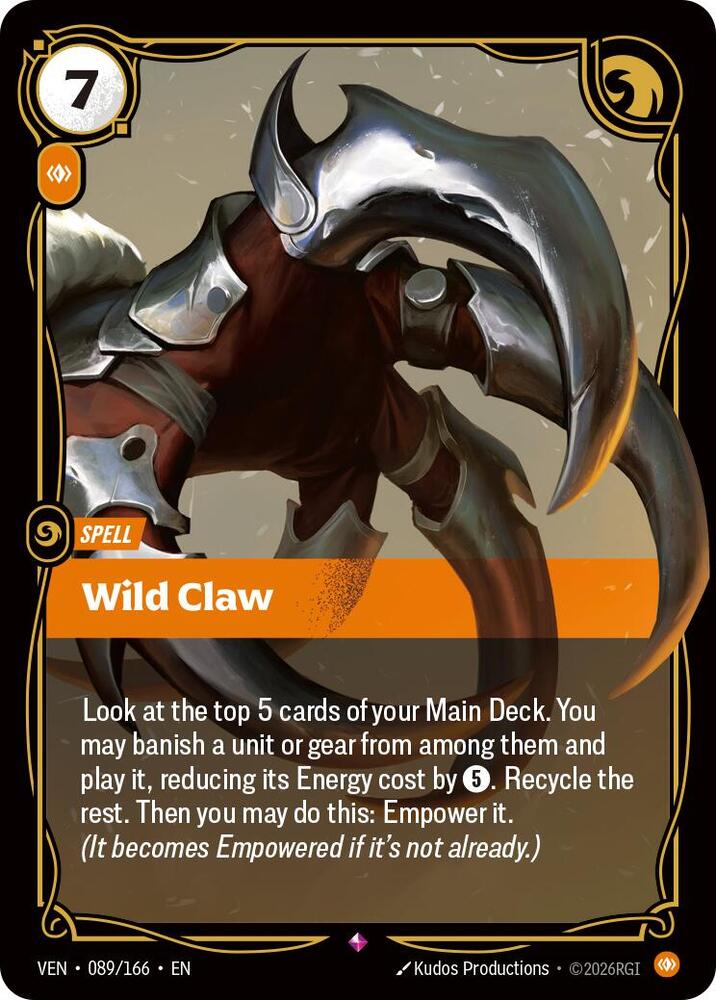 Wild Claw 089/166 card from Vendetta