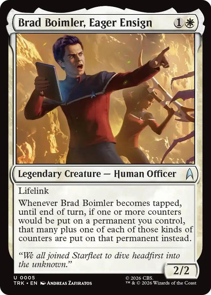 Brad Boimler, Eager Ensign 5 card from Star Trek