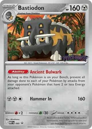Bastiodon (Pitch Black Stamped) 085 card from ME: Mega Evolution Promo