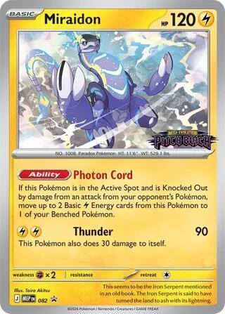 Miraidon (Pitch Black Stamped) 082 card from ME: Mega Evolution Promo