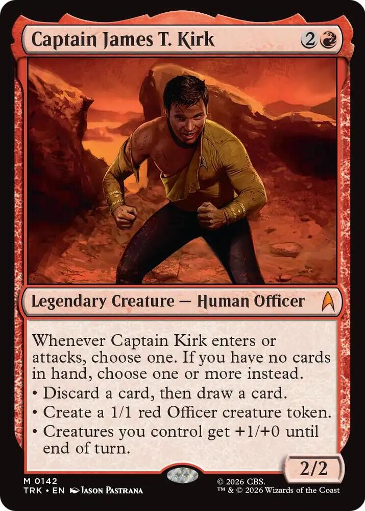 Captain James T. Kirk 142 card from Star Trek