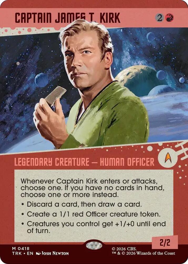 Captain James T. Kirk (Showcase) 418 card from Star Trek