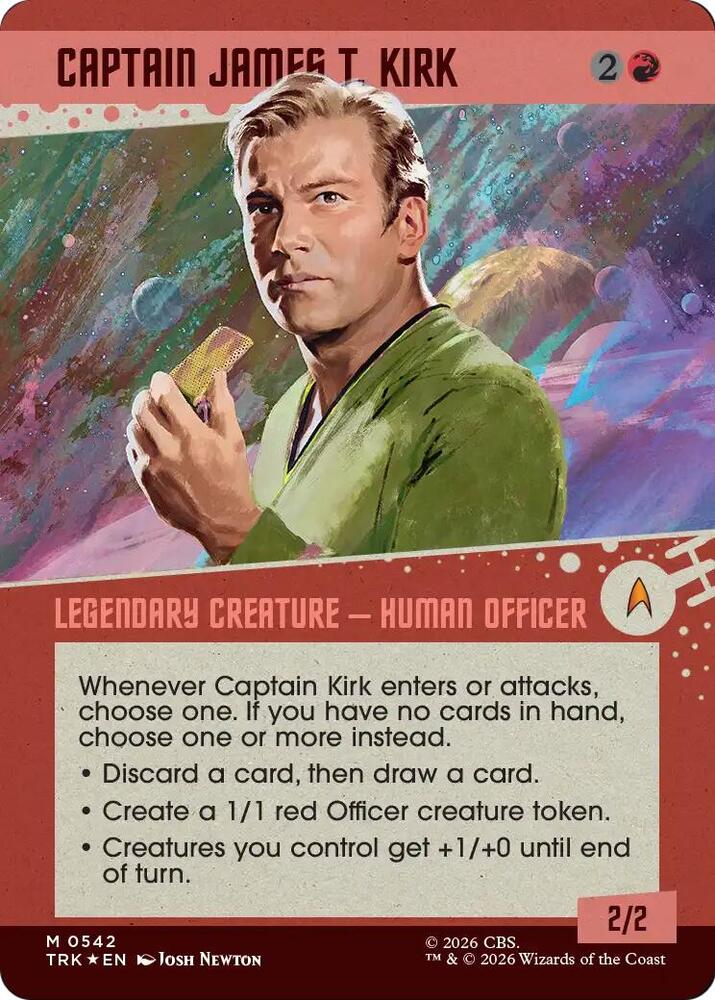 Captain James T. Kirk (Showcase) (Surge Foil) 542 card from Star Trek
