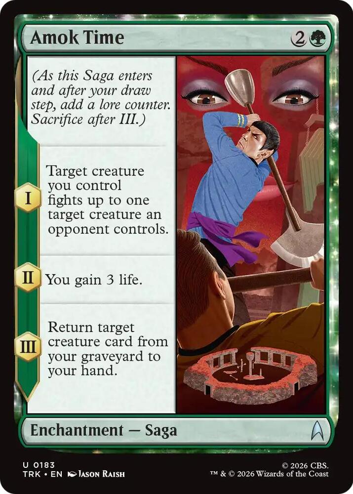 Amok Time 183 card from Star Trek