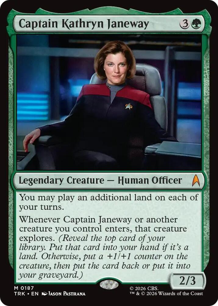 Captain Kathryn Janeway 187 card from Star Trek