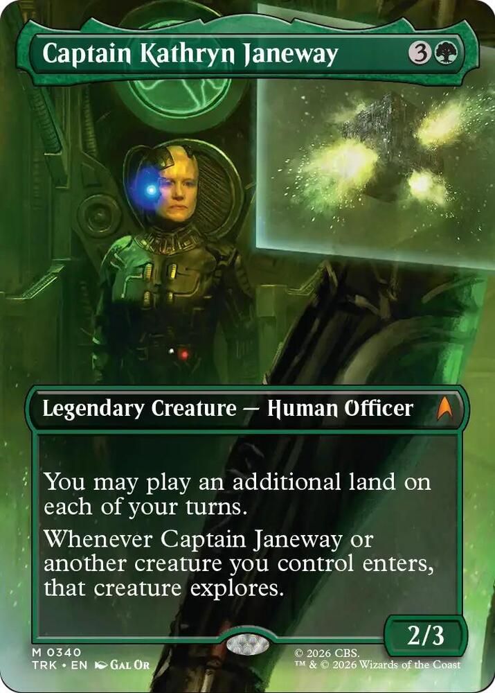 Captain Kathryn Janeway (Borderless) 340 card from Star Trek