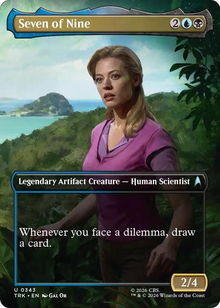 Seven of Nine (Borderless) 343 card from Star Trek