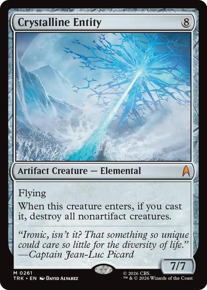 Crystalline Entity 261 card from Star Trek