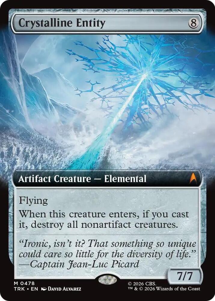 Crystalline Entity (Extended Art) 478 card from Star Trek