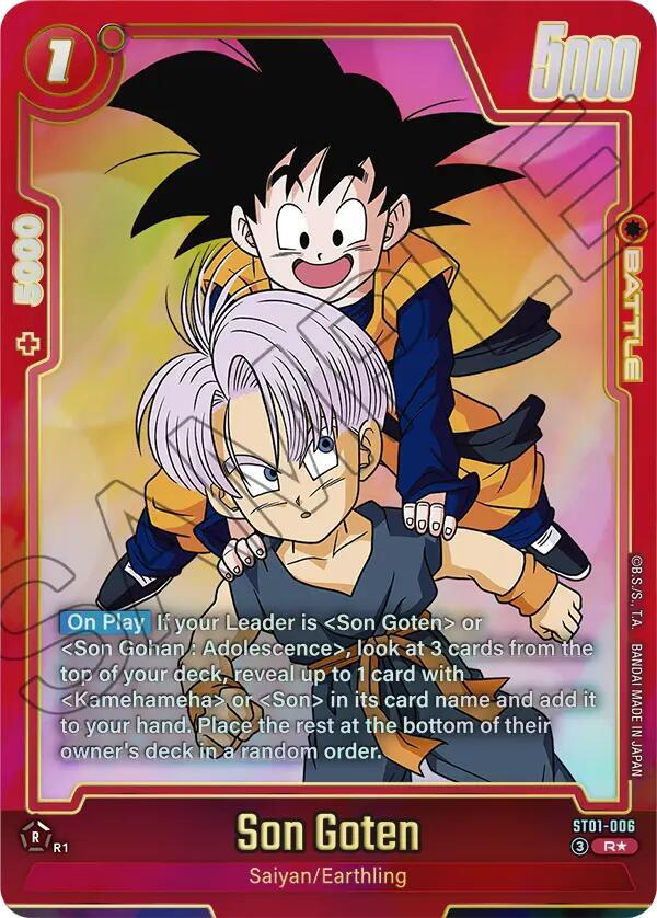 Son Goten (Alternate Art) ST01-006 card from Story Booster 01