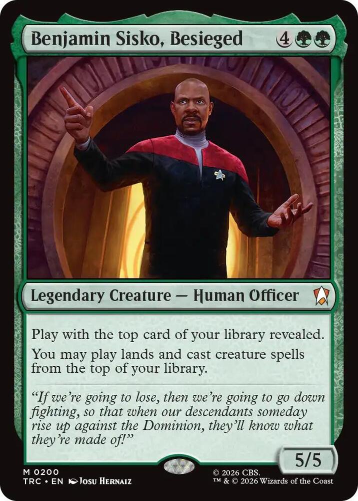 Benjamin Sisko, Besieged 200 card from Commander: Star Trek