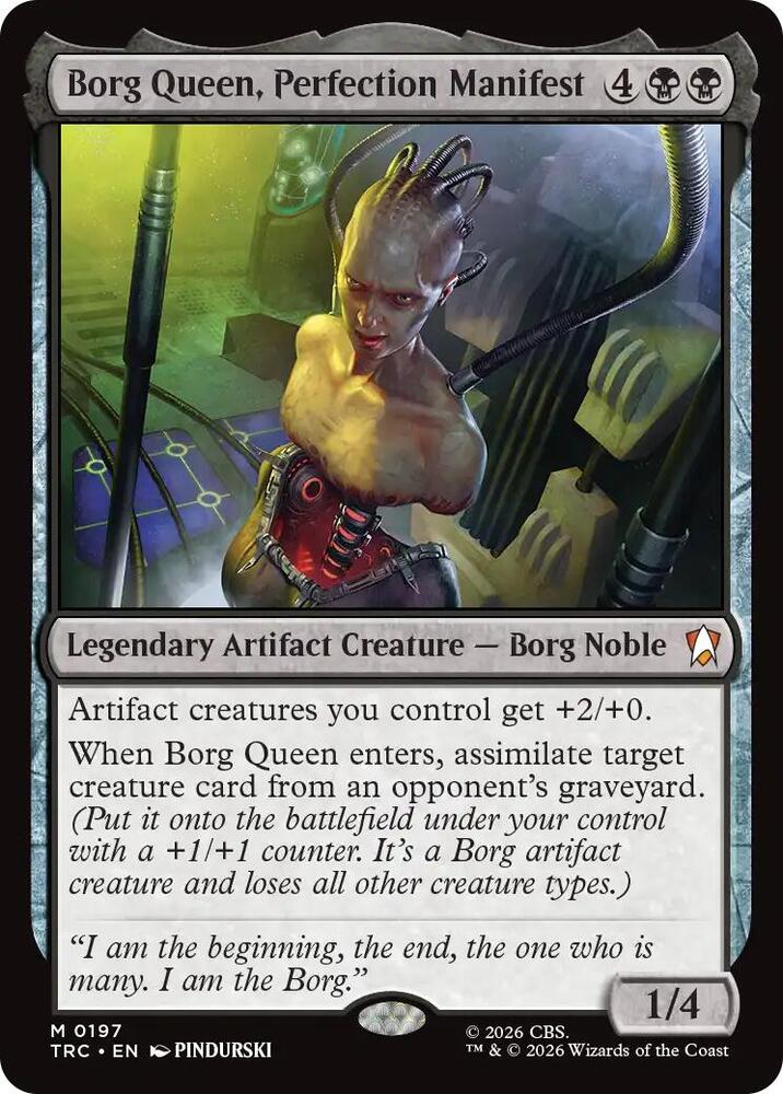 Borg Queen, Perfection Manifest 197 card from Commander: Star Trek