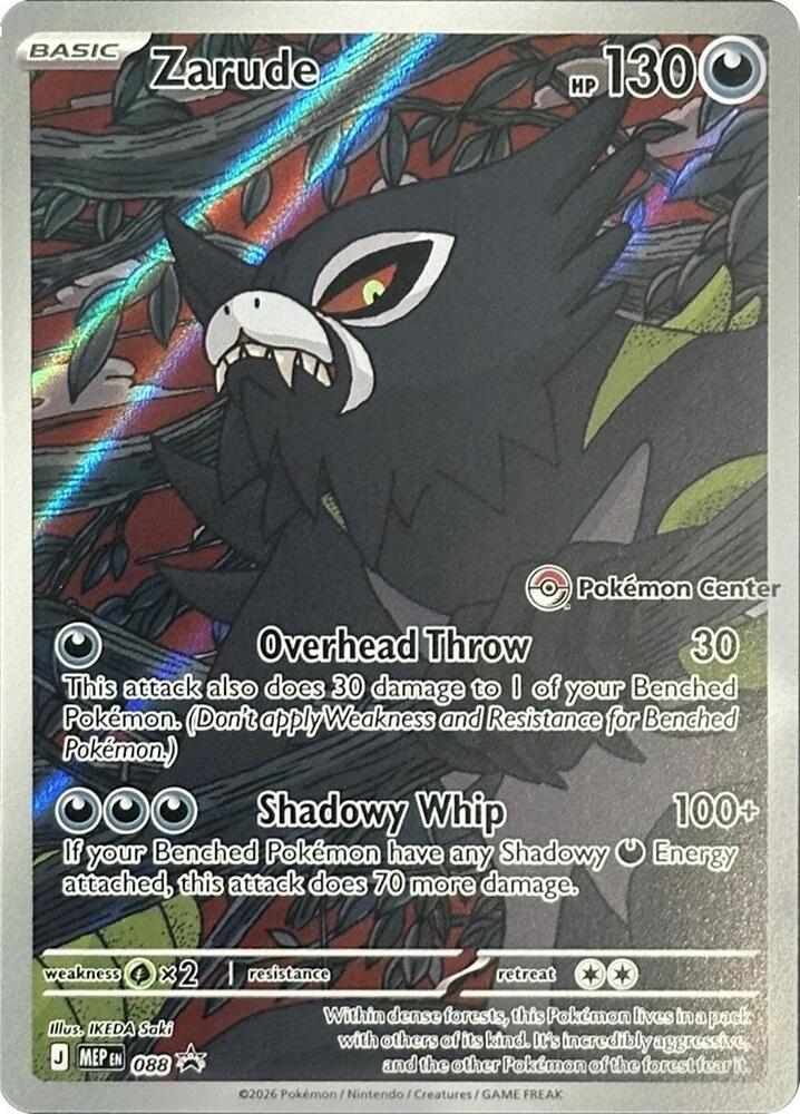 Zarude (Pokemon Center Exclusive) 088 card from ME: Mega Evolution Promo
