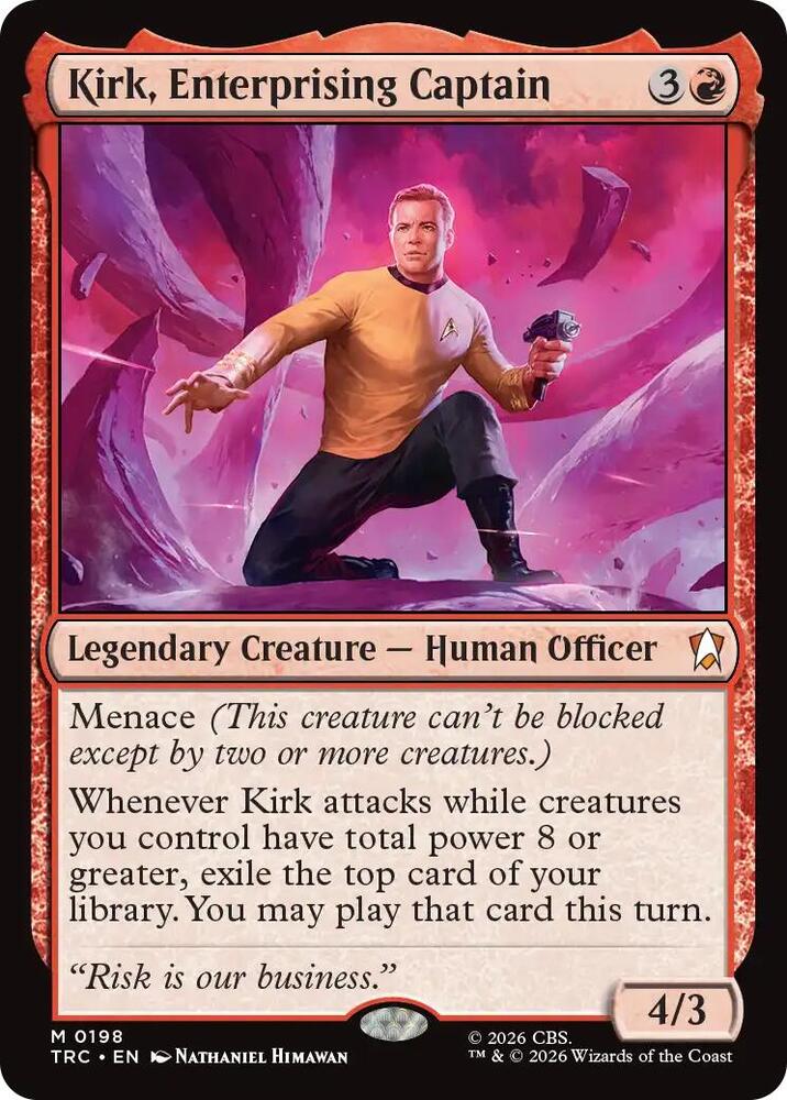 Kirk, Enterprising Captain 198 card from Commander: Star Trek