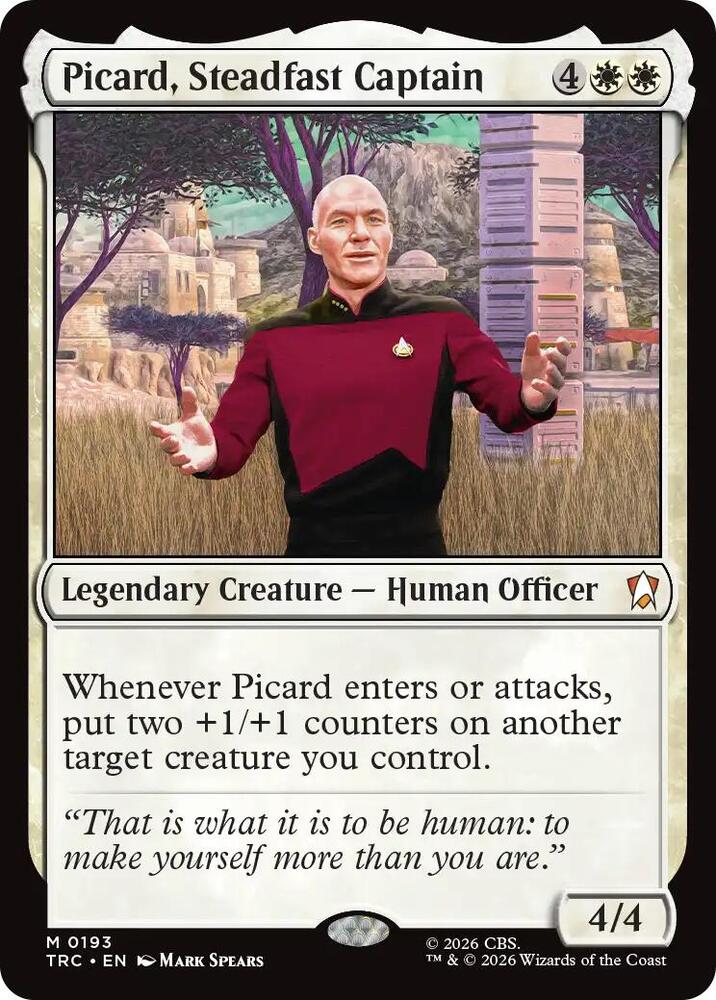 Picard, Steadfast Captain 193 card from Commander: Star Trek