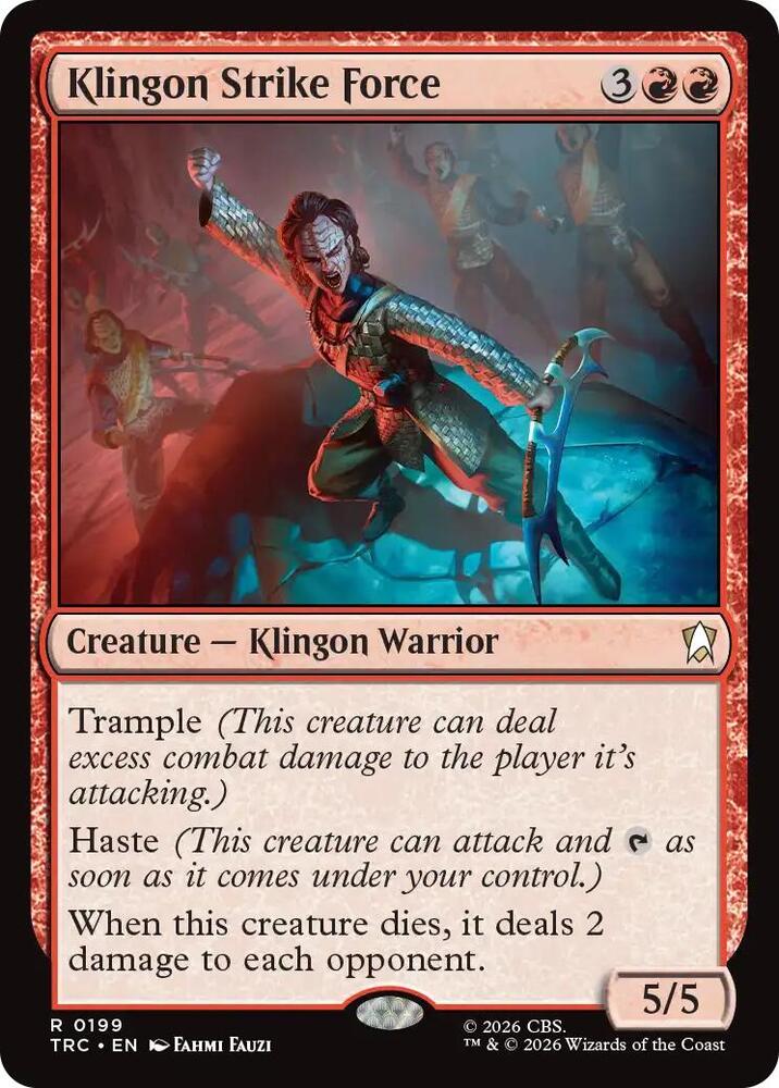 Klingon Strike Force 199 card from Commander: Star Trek