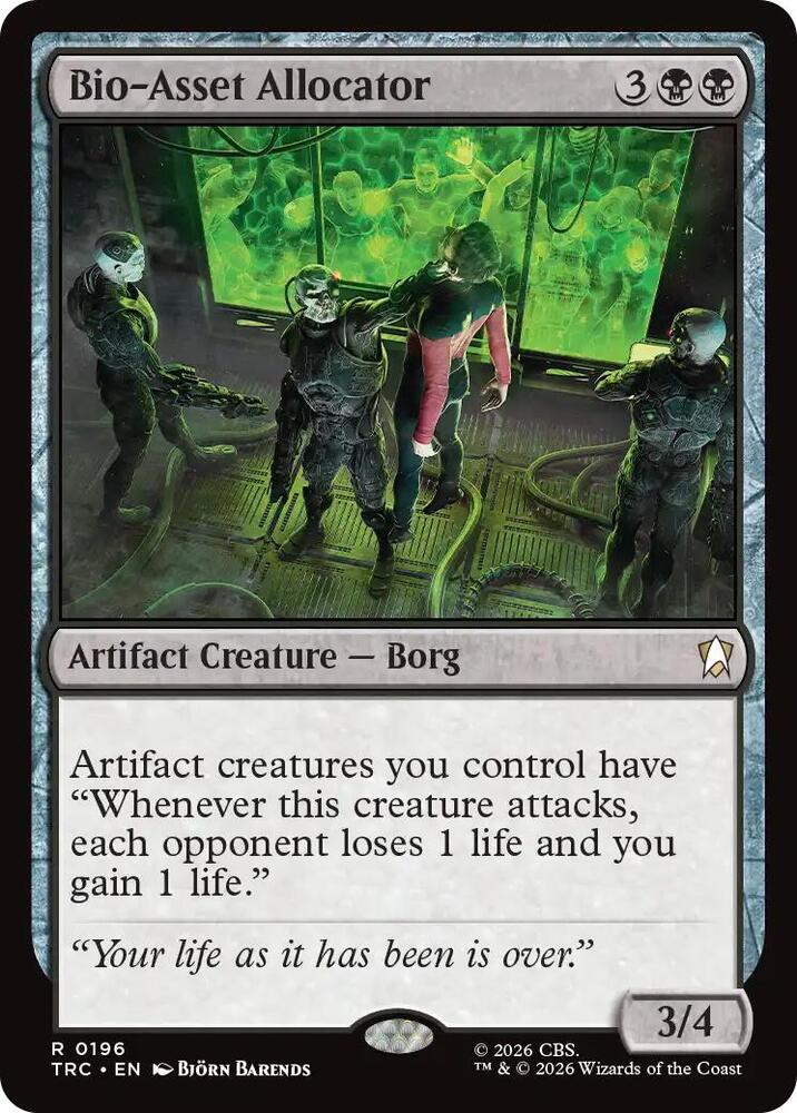 Bio-Asset Allocator 196 card from Commander: Star Trek