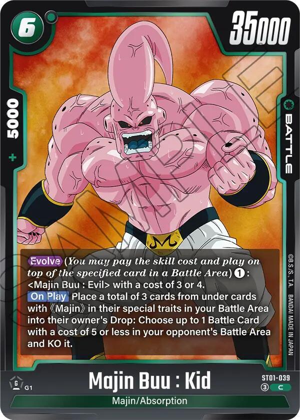 Majin Buu : Kid ST01-039 card from Story Booster 01