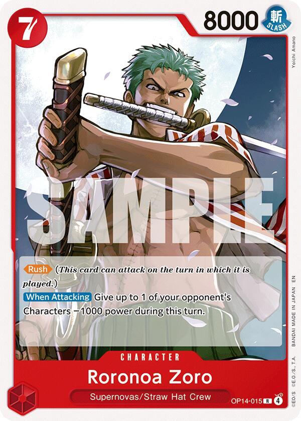 Roronoa Zoro OP14-015 card from Starter Deck 31: RED Monkey.D.Luffy