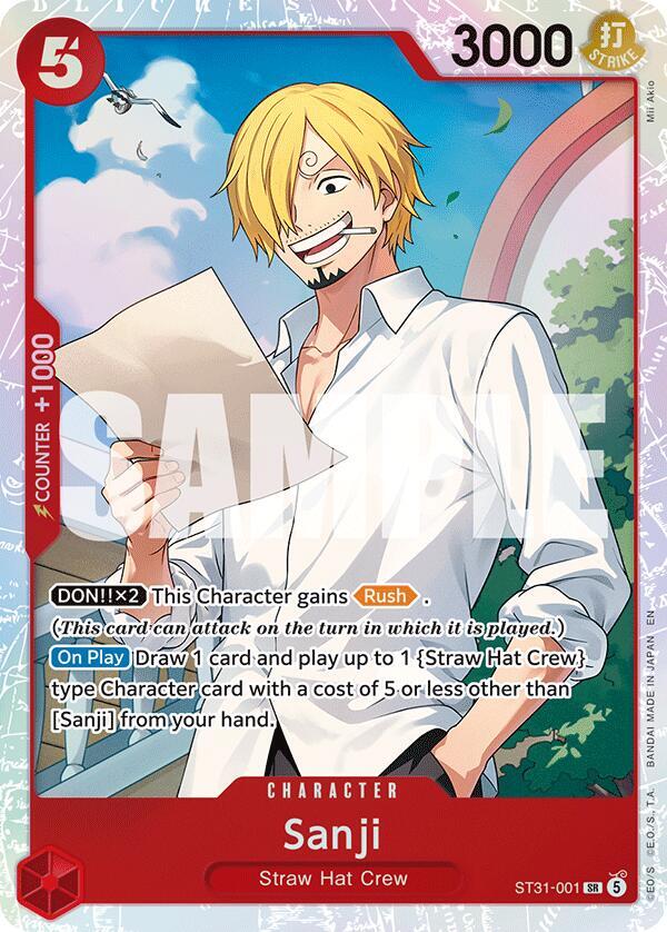 Sanji ST31-001 card from Starter Deck 31: RED Monkey.D.Luffy