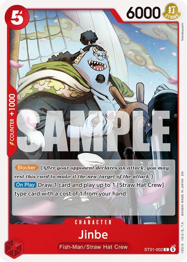 Jinbe ST31-002 card from Starter Deck 31: RED Monkey.D.Luffy