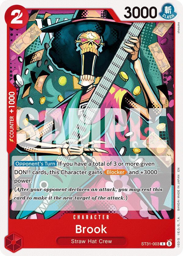 Brook ST31-003 card from Starter Deck 31: RED Monkey.D.Luffy