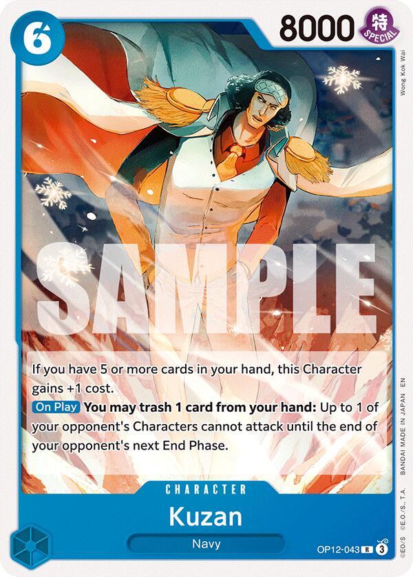 Kuzan OP12-043 card from Starter Deck 33: BLUE Kuzan
